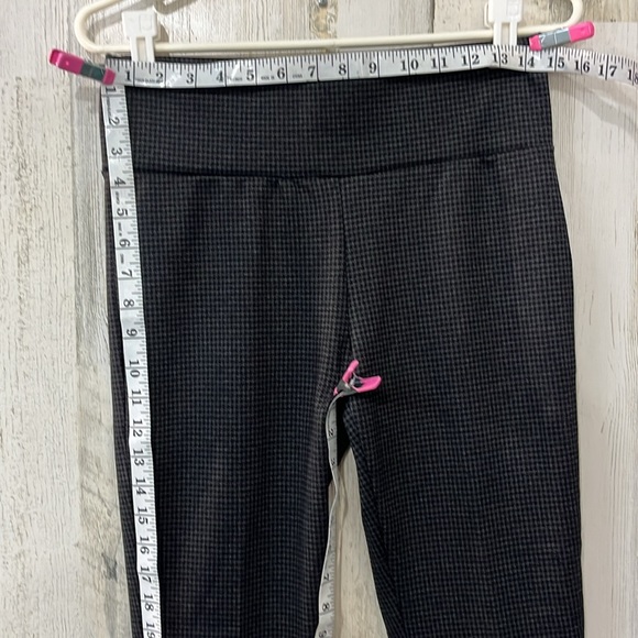 Zac & Rachel Leggings Ab Control Black Checkered Slim Fit Pants Size Small - Picture 4 of 9